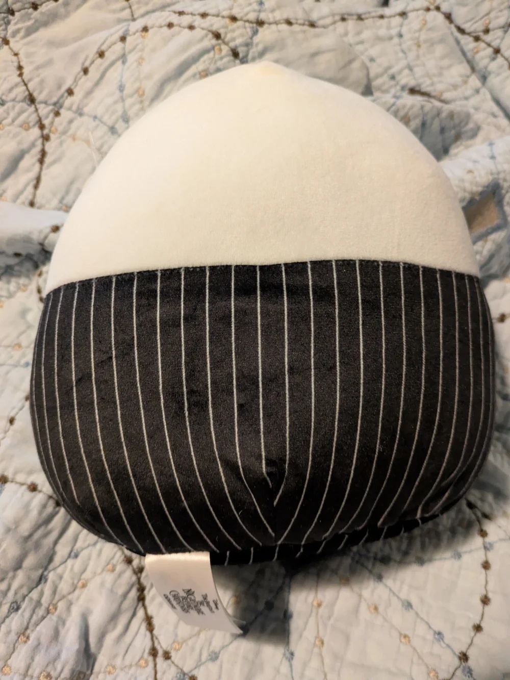 Disney Black and White Jack Skellington Plush Pillow with Red Heart Accent